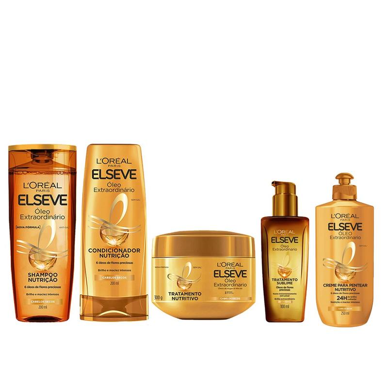 Kit elseve óleo extraordinário loreal paris - 5 itens - Óleo